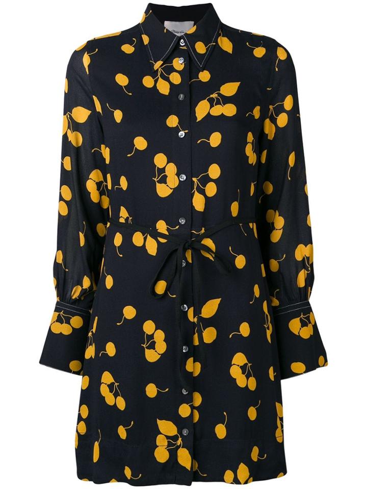 3.1 Phillip Lim Cerise Print Shirt Dress - Black