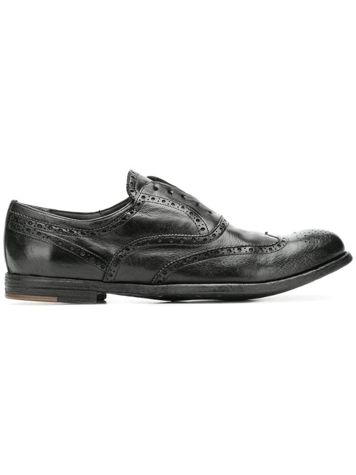 Officine Creative Worn Brogues - Black