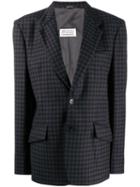 Maison Margiela Checked Oversized Blazer - Grey