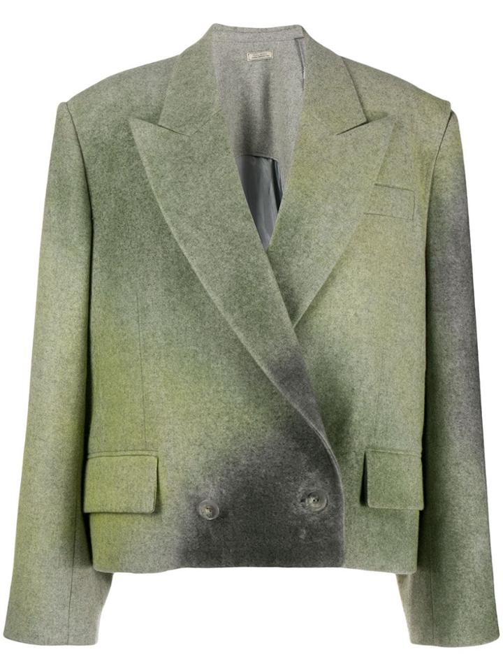 Nina Ricci Spray Effect Oversized Boxy Blazer - Green