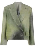 Nina Ricci Spray Effect Oversized Boxy Blazer - Green
