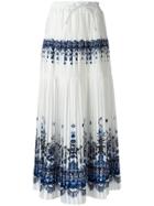 Sacai Tribal Lace Maxi Skirt - White