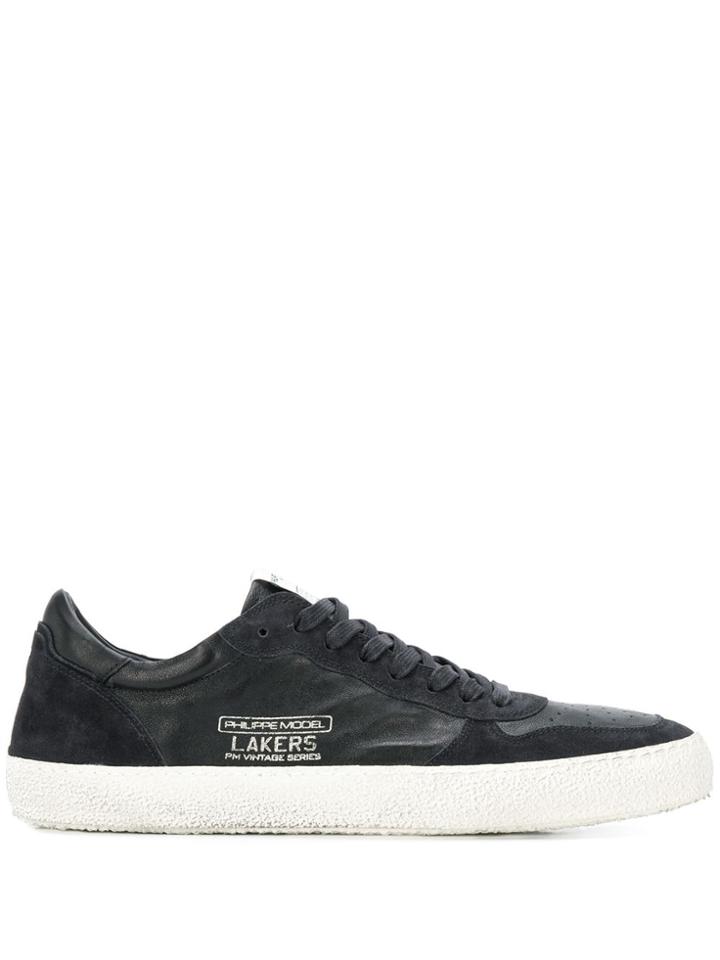Philippe Model Perforated Detail Sneakers - Black