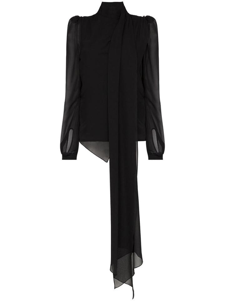 Ronald Van Der Kemp Padded-shoulder Blouse - Black