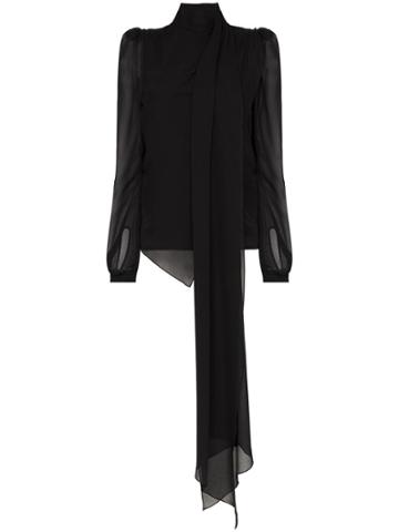 Ronald Van Der Kemp Padded-shoulder Blouse - Black