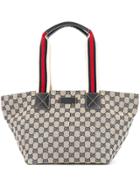 Gucci Vintage Shelly Line Gg Hand Tote Bag - Brown