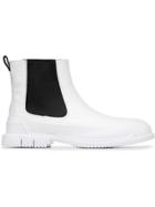 Camper Lab Black And White Pix Leather Boots