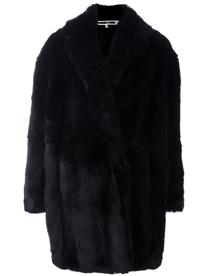 Mcq Alexander Mcqueen Oversized Faux Fur Coat, Women's, Size: 40, Black, Acrylic/polyacrylic/polyester