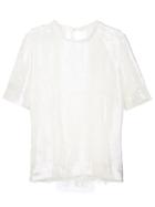Muveil - Silky T-shirt - Women - Polyester/rayon - 38, White, Polyester/rayon