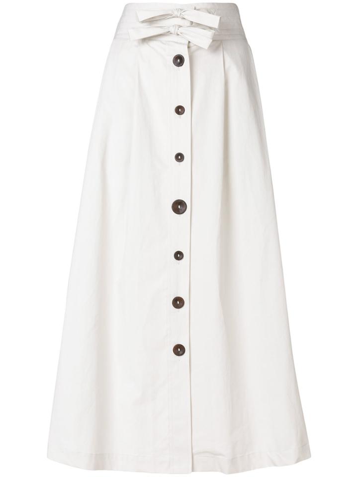 Isa Arfen Buttoned Skirt - Nude & Neutrals
