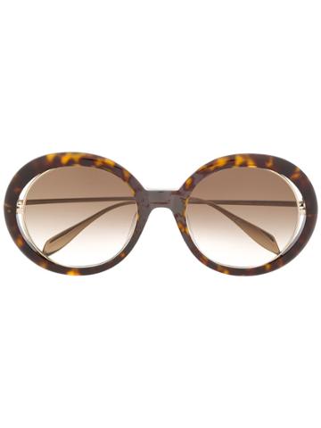 Alexander Mcqueen Eyewear Oversized Round Sunglasses - Brown