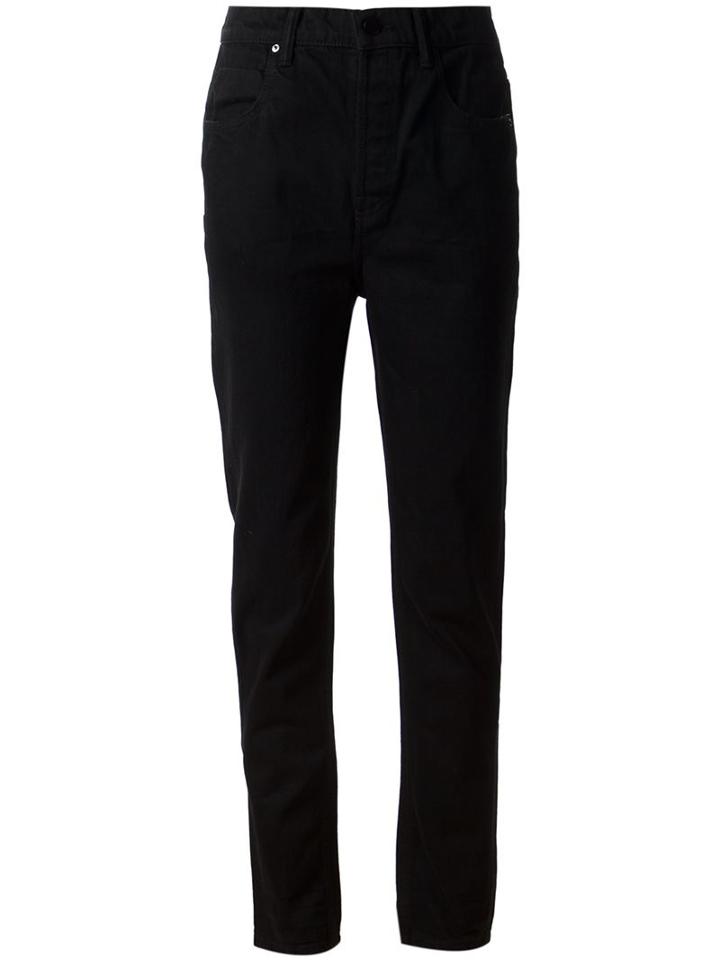 T By Alexander Wang Boy Fit Jeans, Size: 26, Black, Cotton