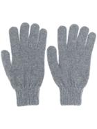 Paul Smith Fitted Knitted Gloves - Grey