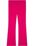 Gucci Viscose Ankle Length Bootcut Trousers - Pink & Purple