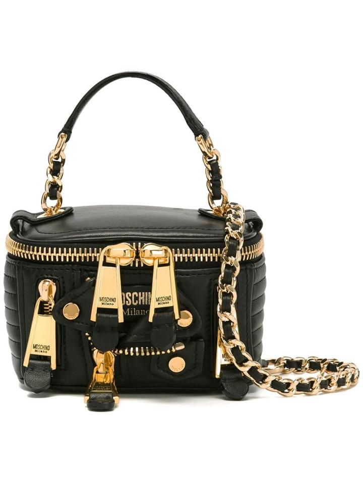 Moschino Biker Vanity Crossbody Bag - Black