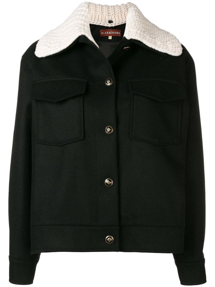 Alexa Chung Shearling Jacket - Black