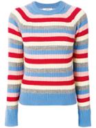 Ganni Striped Ribbed Jumper - Multicolour