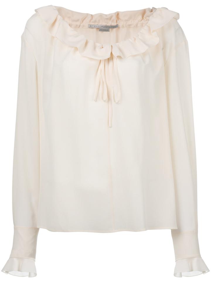 Stella Mccartney Crepe De Chine Top, Women's, Size: 46, Nude/neutrals, Silk