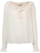 Stella Mccartney Crepe De Chine Top, Women's, Size: 46, Nude/neutrals, Silk