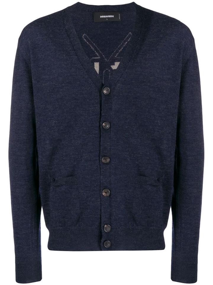 Dsquared2 Buttoned Cardigan - Blue