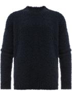 Roberto Collina Fuzzy Crew Neck Jumper - Blue