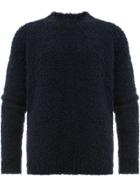 Roberto Collina Fuzzy Crew Neck Jumper - Blue