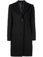 Tonello Single Breasted Coat, Women's, Size: 40, Black, Acetate/viscose/cashmere/wool