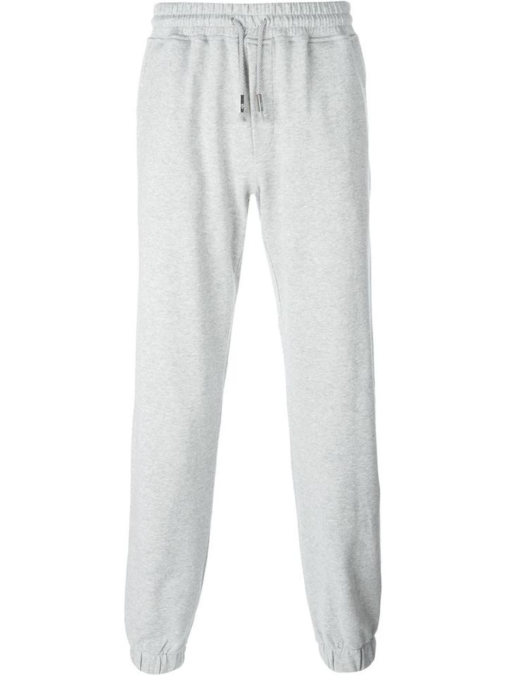 Eleventy Drawstring Track Pants, Men's, Size: L, Grey, Cotton/linen/flax