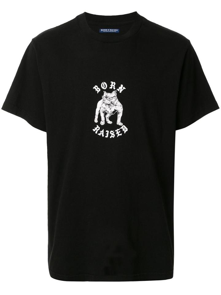 Bornxraised Boardwalk Shark Logo Print T-shirt - Black