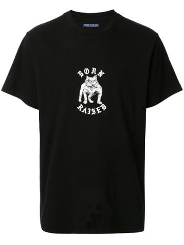 Bornxraised Boardwalk Shark Logo Print T-shirt - Black