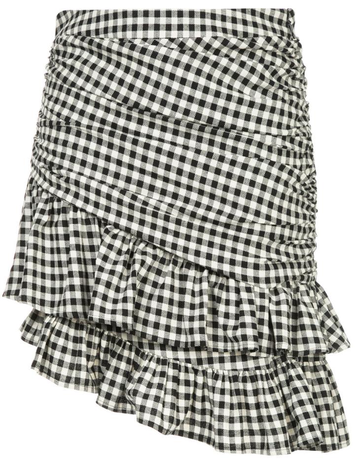Maggie Marilyn Gingham Flared Skirt - Black