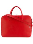 Courrèges Two Way Zip Shoulder Bag, Women's, Red, Calf Leather