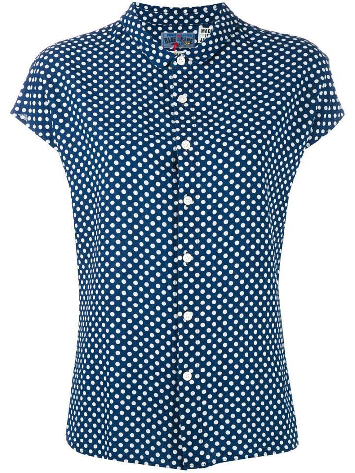 Blue Blue Japan - Polka Dot Shirt - Women - Linen/flax/rayon - M, Linen/flax/rayon