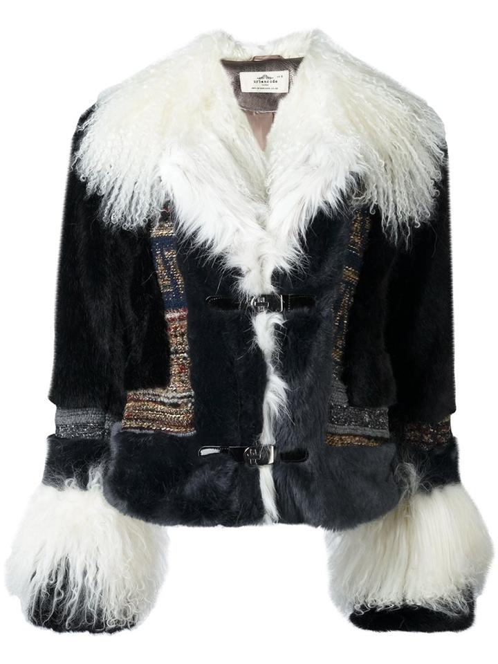 Urbancode 'air Force' Faux Fur Jacket, Women's, Size: 12, Black, Modacrylic/polyester/wool