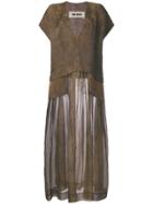 Uma Wang Azam Long Dress - Brown