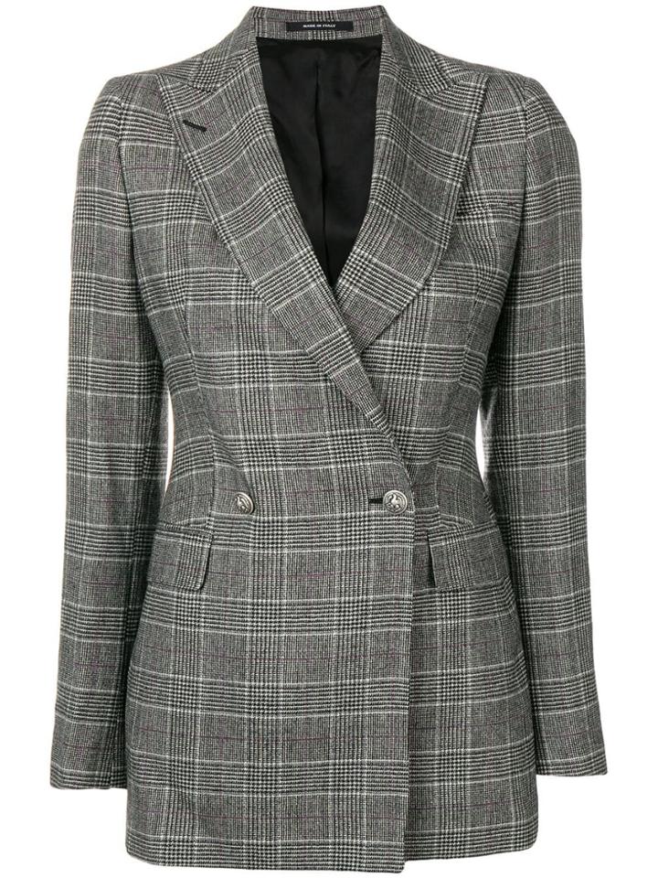 Tagliatore Glen Plaid Blazer - Black