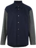Marni Contrast Sleeve Shirt Jacket - Blue