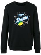 Christopher Shannon - 'shame' Novelty Sweatshirt - Unisex - Cotton/spandex/elastane - L, Black, Cotton/spandex/elastane