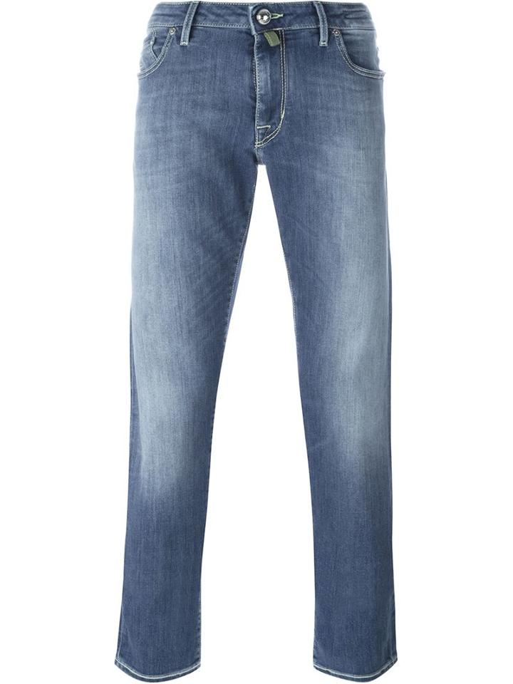Jacob Cohen Stonewashed Jeans, Men's, Size: 30, Blue, Cotton/polyester/spandex/elastane