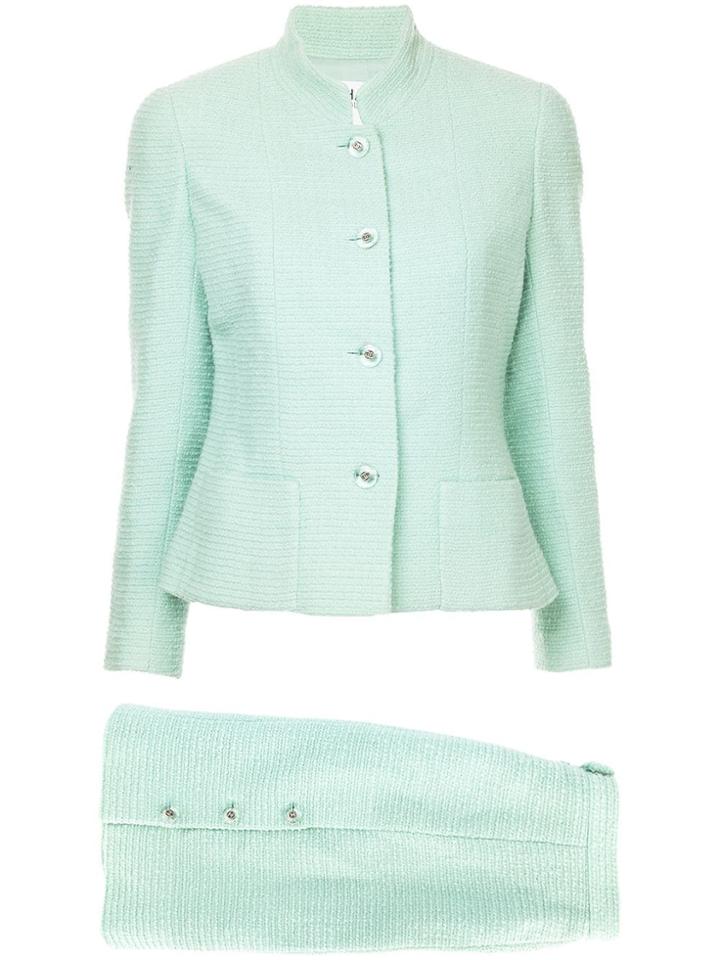 Chanel Vintage Tweed Skirt Suit - Green