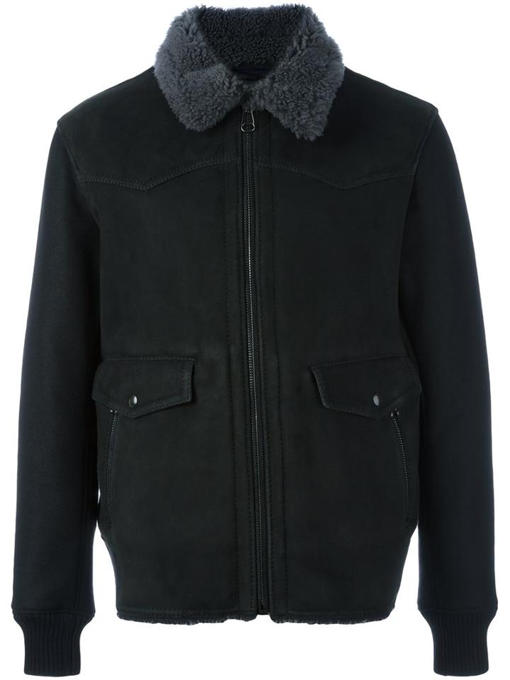 Lanvin Lamb Fur Collar Bomber