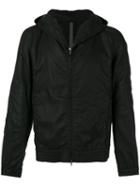 Attachment - Elasticated Cuffs Hooded Jacket - Men - Cotton/linen/flax/tencel - Ii, Black, Cotton/linen/flax/tencel