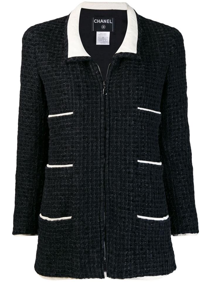 Chanel Vintage 2002's Textured Straight Jacket - Black