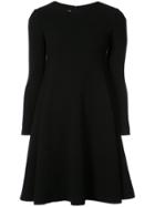 Oscar De La Renta Long-sleeved Flared Dress - Black