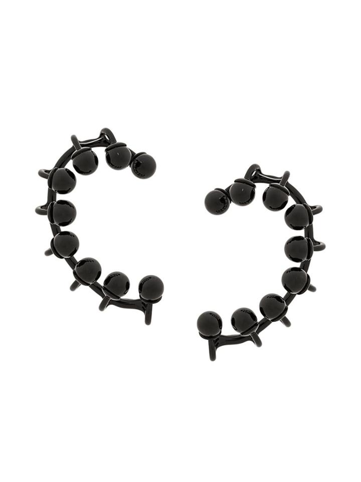 Mugler Pearl Ear Cuff - Black