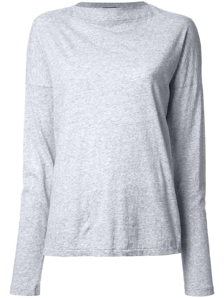 Bassike Boatneck T-shirt, Women's, Size: 8, Grey, Organic Cotton