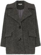 Ganni Fenn Single Breasted Wool Button Down Jacket - Grey
