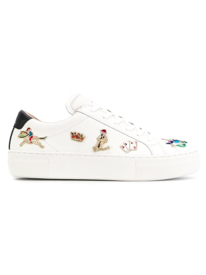 Moa Master Of Arts Embellished Lace-up Sneakers - White