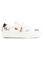 Moa Master Of Arts Embellished Lace-up Sneakers - White