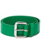 Orciani Square Buckle Belt, Women's, Size: 80, Green, Leather